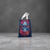 Colorful skull pattern canvas bag, daily storage shopping bag, large-capacity student schoolbag Application Scenario